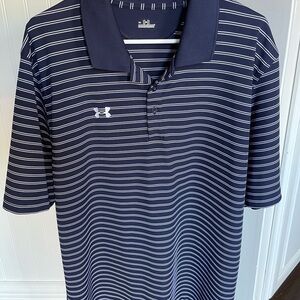 Under Armor - size XL - Blue and White Striped Poli